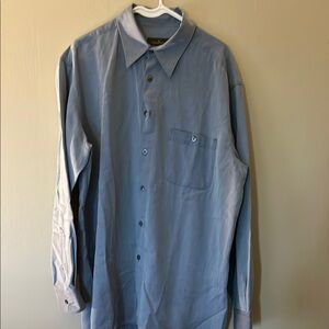 Ermenegildo Zegna Blue Casual Button Down Shirt
